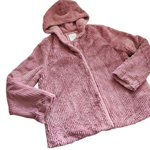Elodie Jacket Kids Girls XL Fleece Hooded Teddy Nordstrom Snap Outerwear Fuzzy S